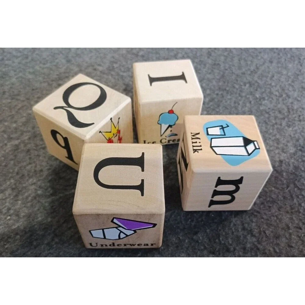 Puzzibilities by Small World Toys All Wood Alphabet Blocks in Wood Case 2000